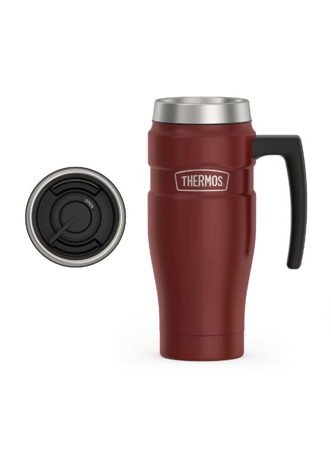 THERMOS Stainless King Vacuum-Insulated Travel Mug, 16 Ounce, Rustic Red - Image 1